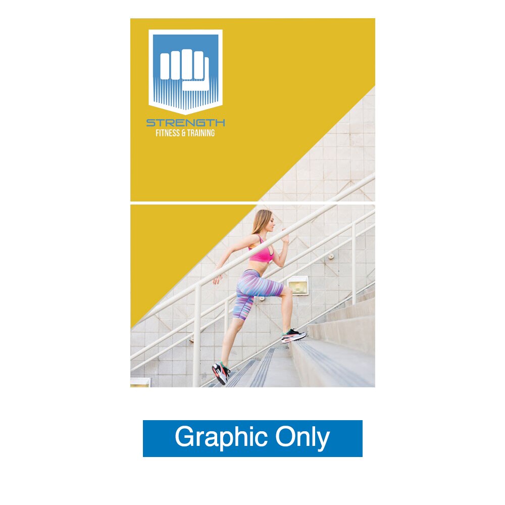 15 ft. Stacked Lumiere Light Wall® Configuration E Dual Edge Lights — Single Sided Graphic Only